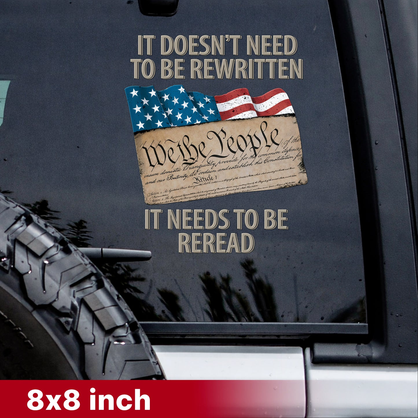 [NEW] Waterproof We The People Constitution Quote Decal – American Patriotic Design