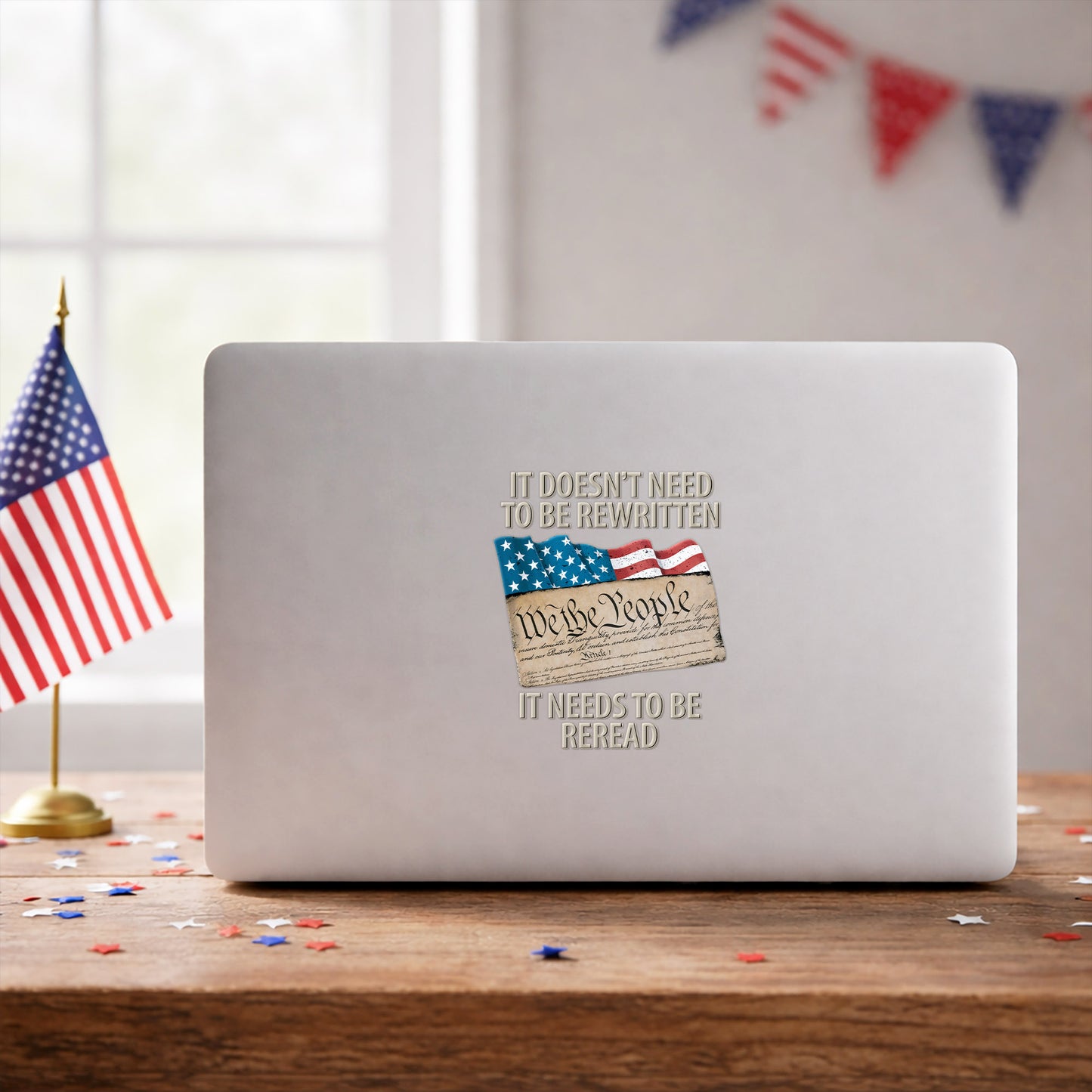 [NEW] Waterproof We The People Constitution Quote Decal – American Patriotic Design