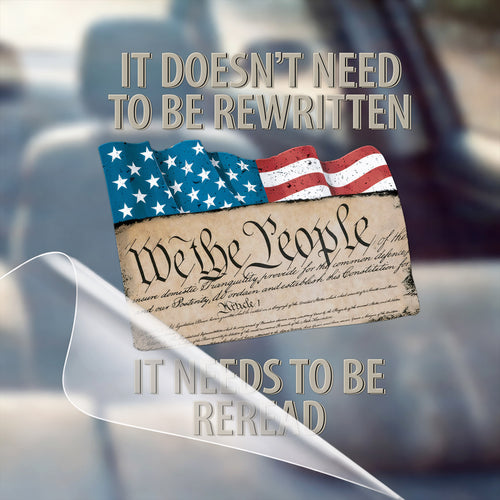 [NEW] Waterproof We The People Constitution Quote Decal – American Patriotic Design