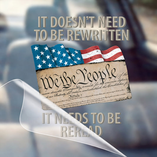 [NEW] Waterproof We The People Constitution Quote Decal – American Patriotic Design