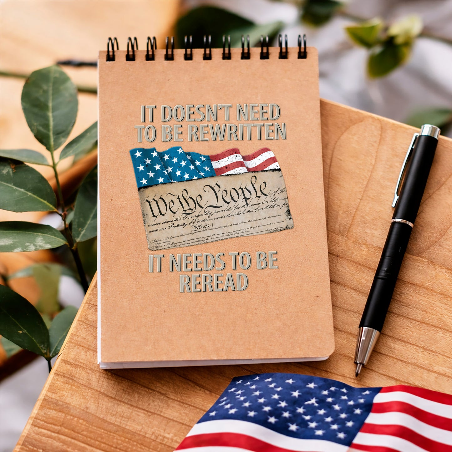 [NEW] Waterproof We The People Constitution Quote Decal – American Patriotic Design