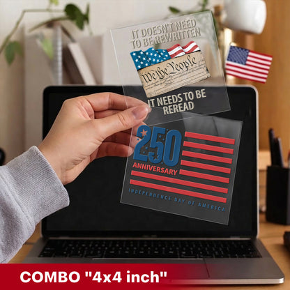 [NEW] Waterproof We The People Constitution Quote Decal – American Patriotic Design
