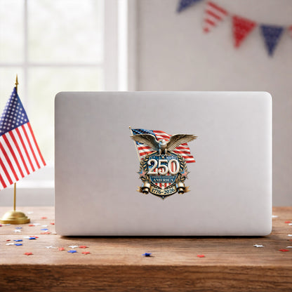 USA 250th Anniversary Eagle and Flag Decal for Car, Truck, Laptop & More