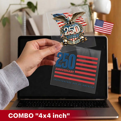 USA 250th Anniversary Eagle and Flag Decal for Car, Truck, Laptop & More