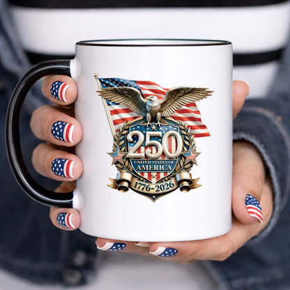 USA 250th Anniversary Eagle and Flag Decal for Car, Truck, Laptop & More