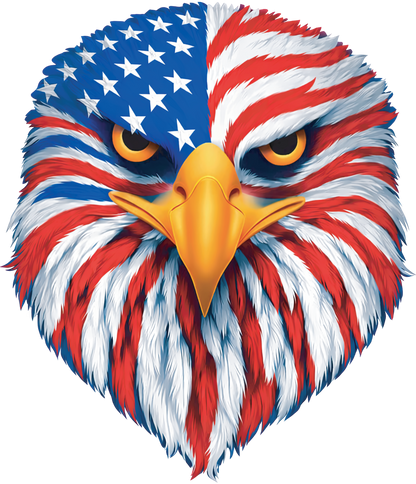 American Eagle Pride – Patriotic Flag Decal