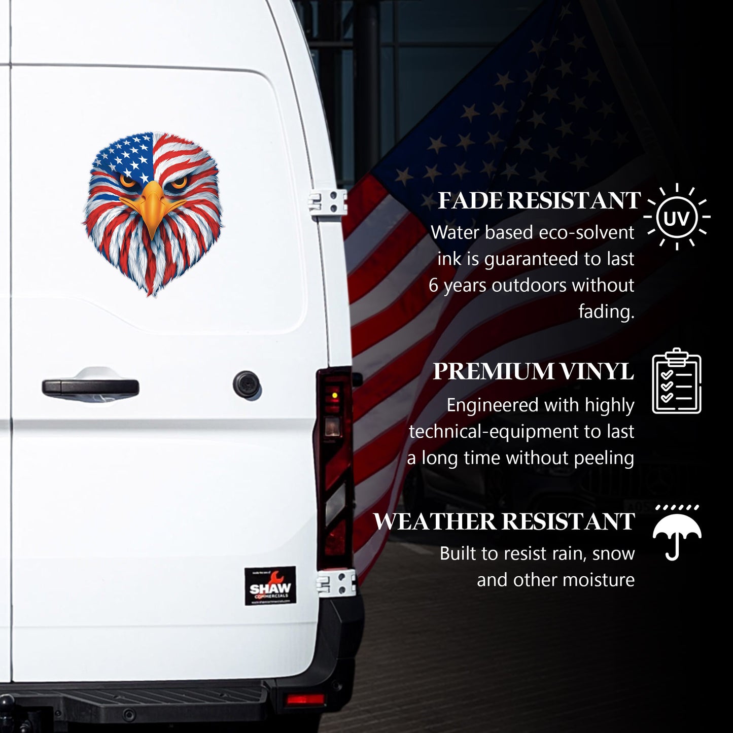 American Eagle Pride – Patriotic Flag Decal