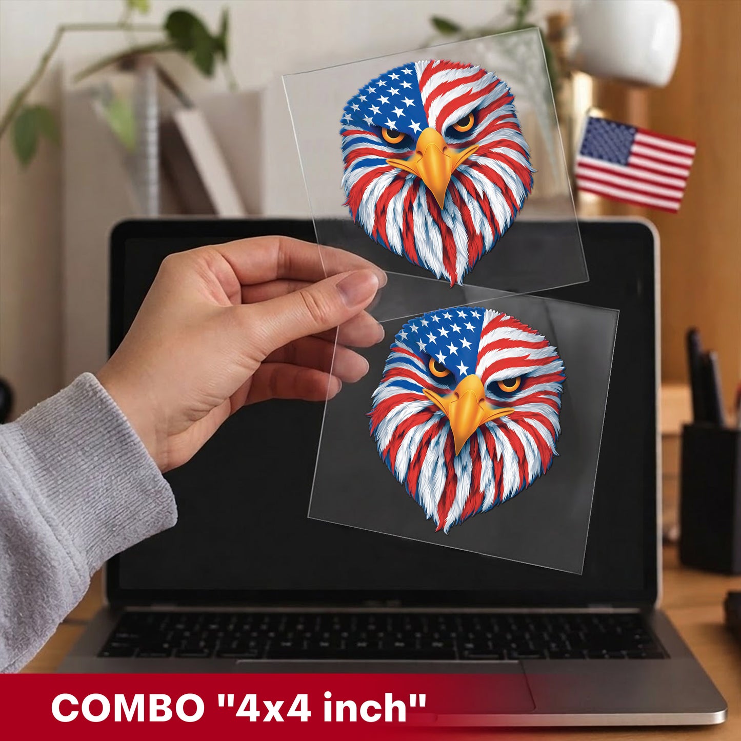 American Eagle Pride – Patriotic Flag Decal