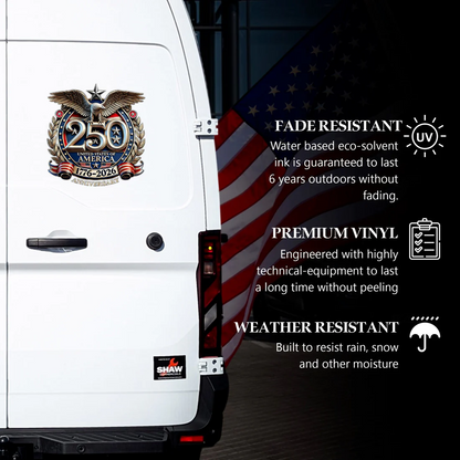 🔥 LIMITED TIME OFFER – 250th Anniversary Decal Eagle Patriotic