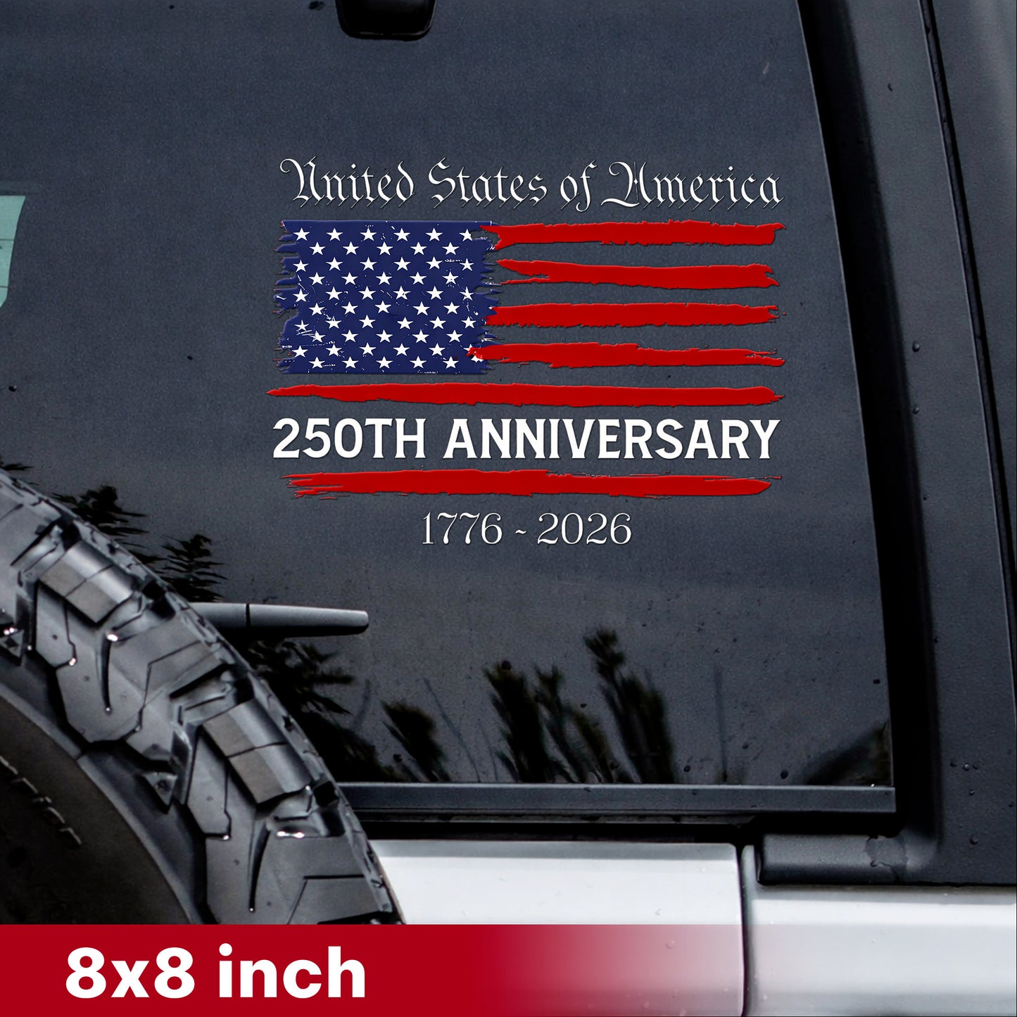 United States 250th Anniversary - Patriotic Flag Decal