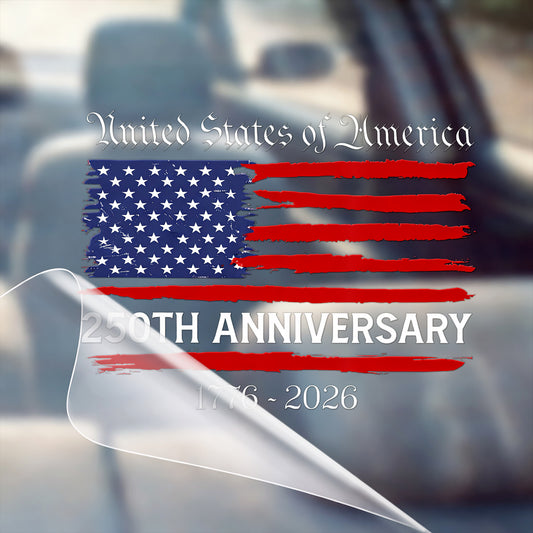 United States 250th Anniversary - Patriotic Flag Decal