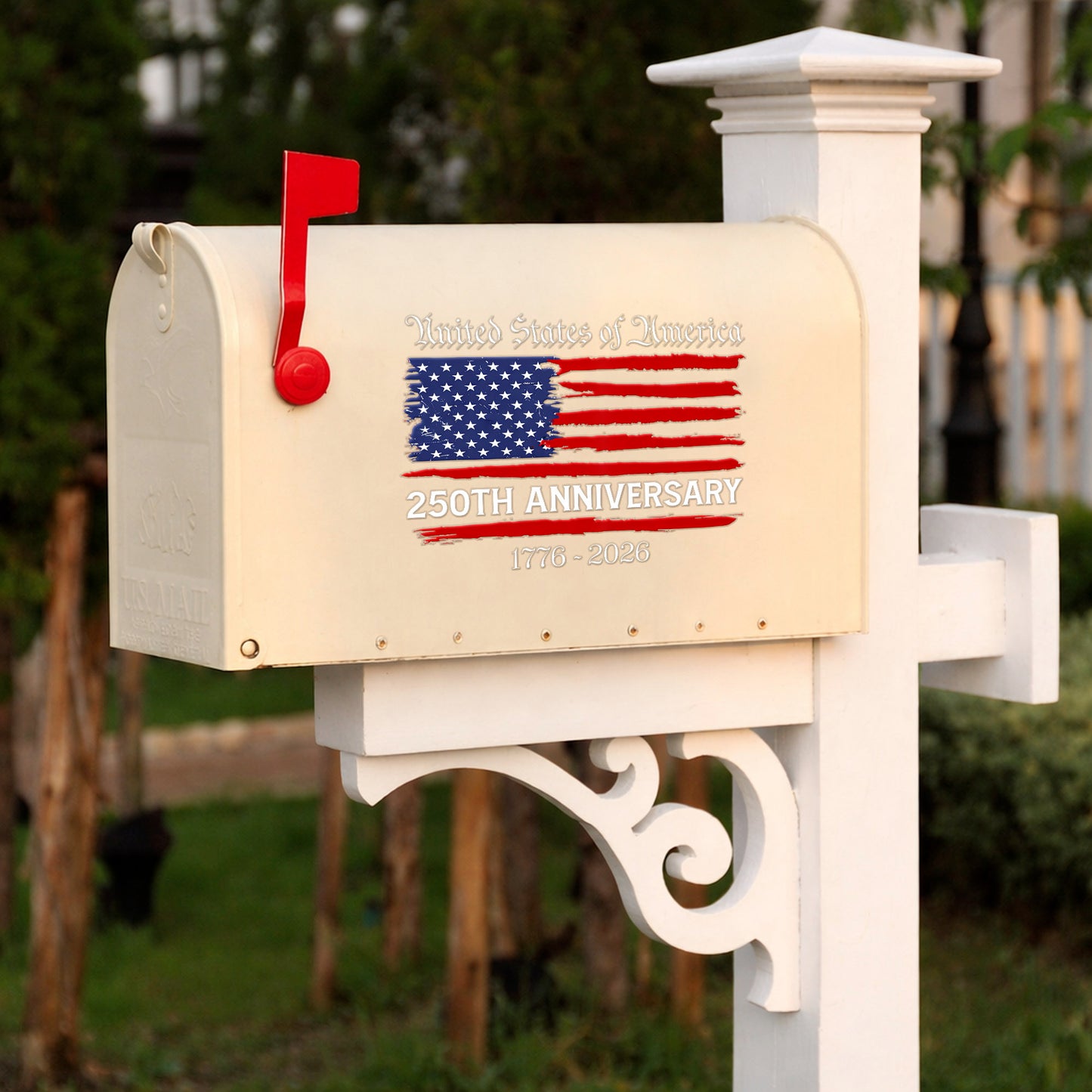 United States 250th Anniversary - Patriotic Flag Decal