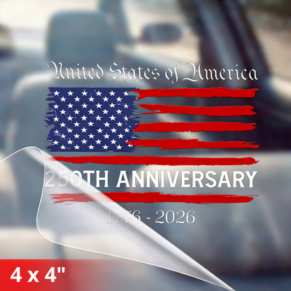 United States 250th Anniversary - Patriotic Flag Decal