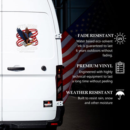 America Eagle Ribbon 1776–2026 Patriotic Decal