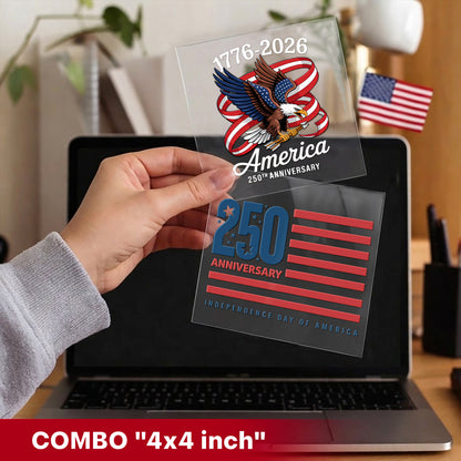 America Eagle Ribbon 1776–2026 Patriotic Decal