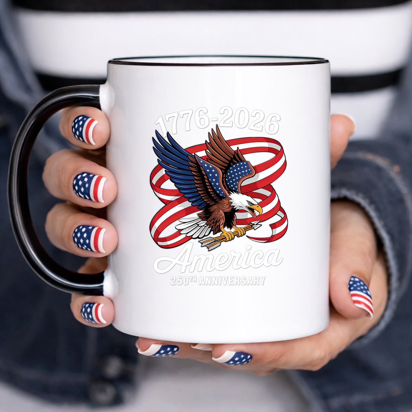 America Eagle Ribbon 1776–2026 Patriotic Decal