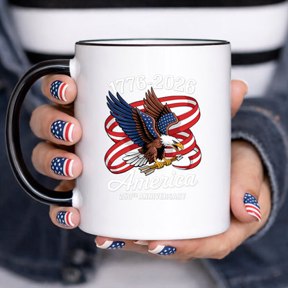 America Eagle Ribbon 1776–2026 Patriotic Decal