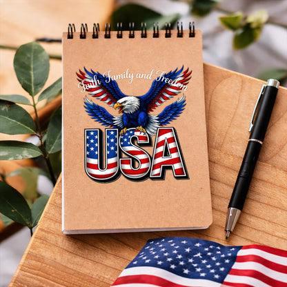 Faith, Family, and Freedom USA Eagle Decal for Car, Truck, Bottle, Laptop & More