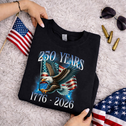 America 250th Anniversary Eagle Flag – America 250th Anniversary – Unisex Tshirt Gildan / Tshirt Comfort / V-neck/ Hoodie / Sweatshirt