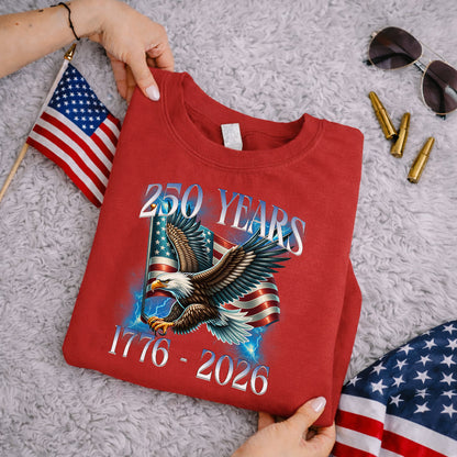 America 250th Anniversary Eagle Flag – America 250th Anniversary – Unisex Tshirt Gildan / Tshirt Comfort / V-neck/ Hoodie / Sweatshirt