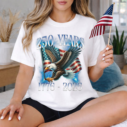 America 250th Anniversary Eagle Flag – America 250th Anniversary – Unisex Tshirt Gildan / Tshirt Comfort / V-neck/ Hoodie / Sweatshirt