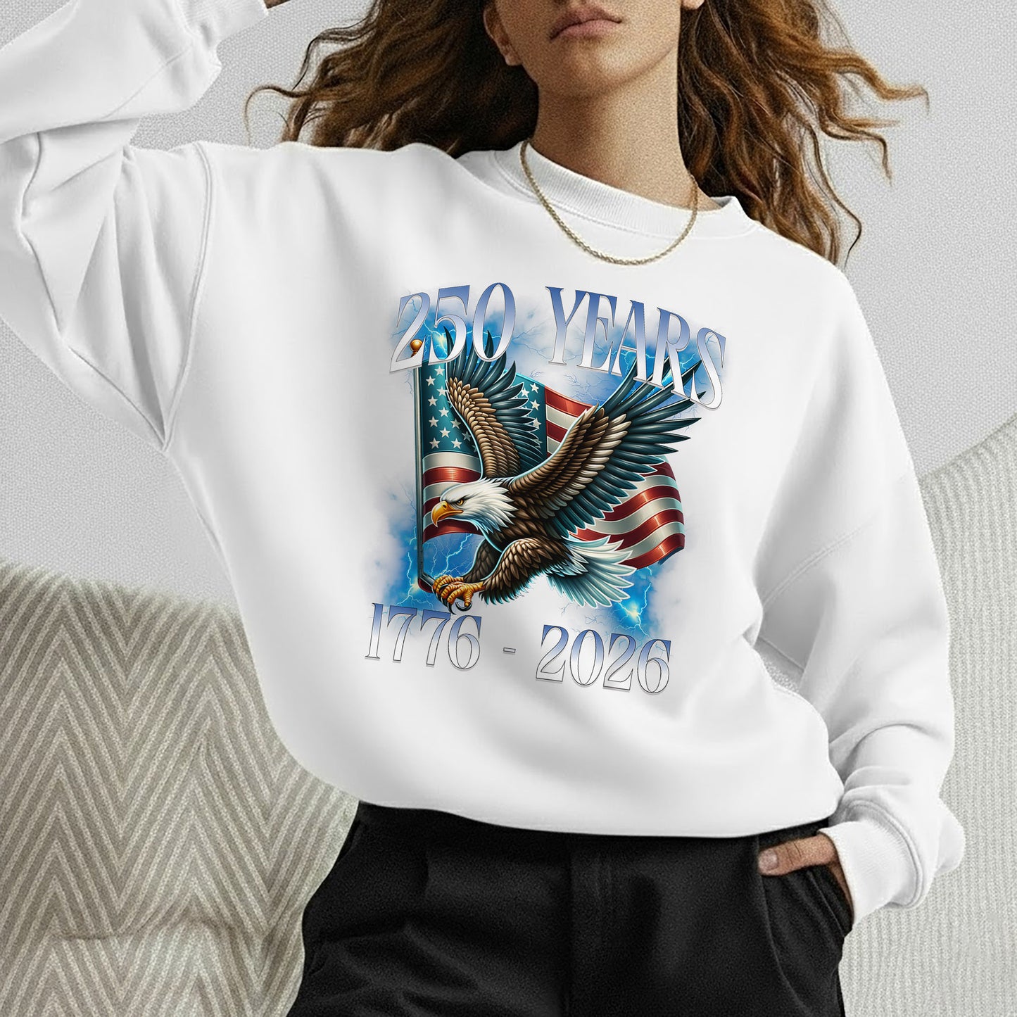 America 250th Anniversary Eagle Flag – America 250th Anniversary – Unisex Tshirt Gildan / Tshirt Comfort / V-neck/ Hoodie / Sweatshirt