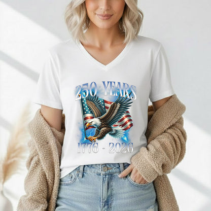 America 250th Anniversary Eagle Flag – America 250th Anniversary – Unisex Tshirt Gildan / Tshirt Comfort / V-neck/ Hoodie / Sweatshirt