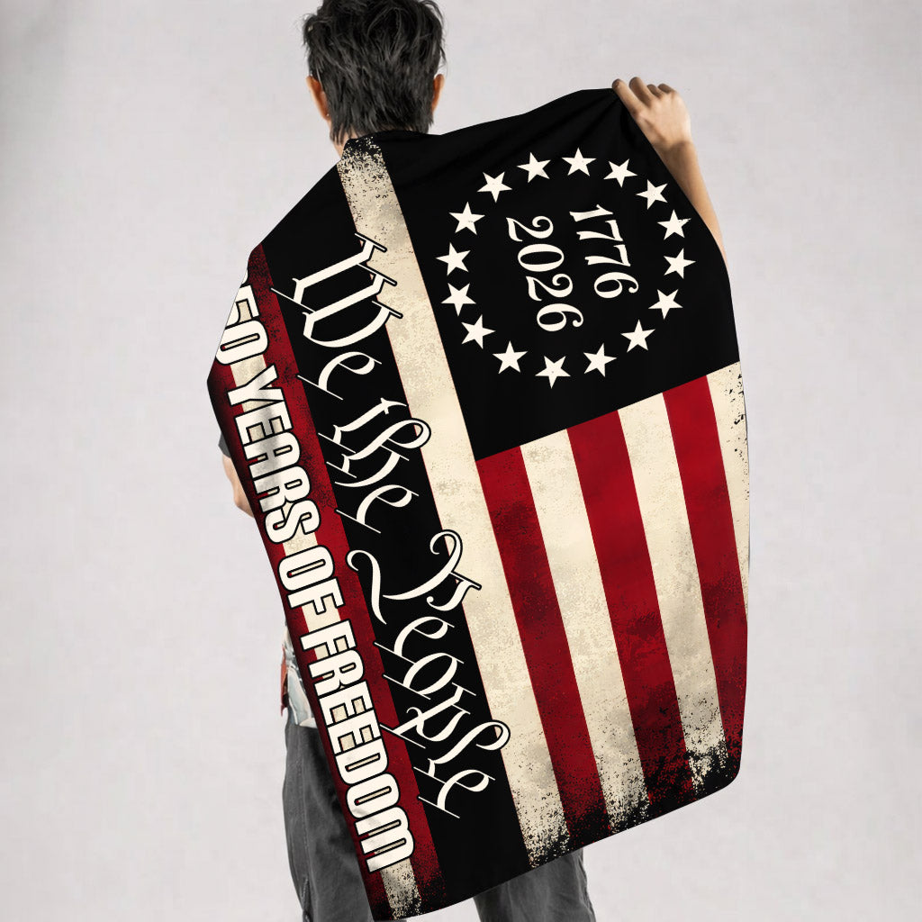 Vintage Black USA 250, We The People (1776–2026)- House Flag/Garden Flag