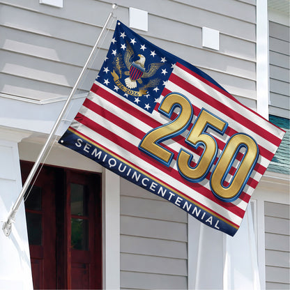250 Semiquincentennial Stars & Stripes (1776–2026)- House Flag/Garden Flag