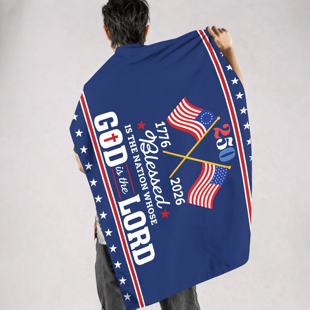 Blessed Is the Nation 250 (1776–2026)- House Flag/Garden Flag