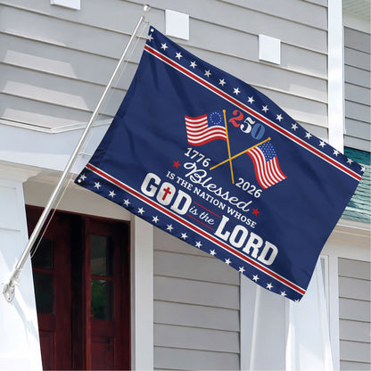 Blessed Is the Nation 250 (1776–2026)- House Flag/Garden Flag