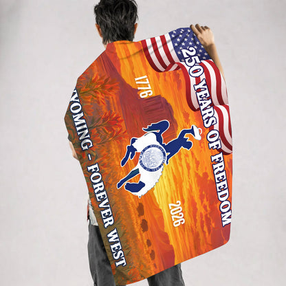Wyoming Forever West 250 Years of Freedom (1776–2026) - House Flag/Garden Flag