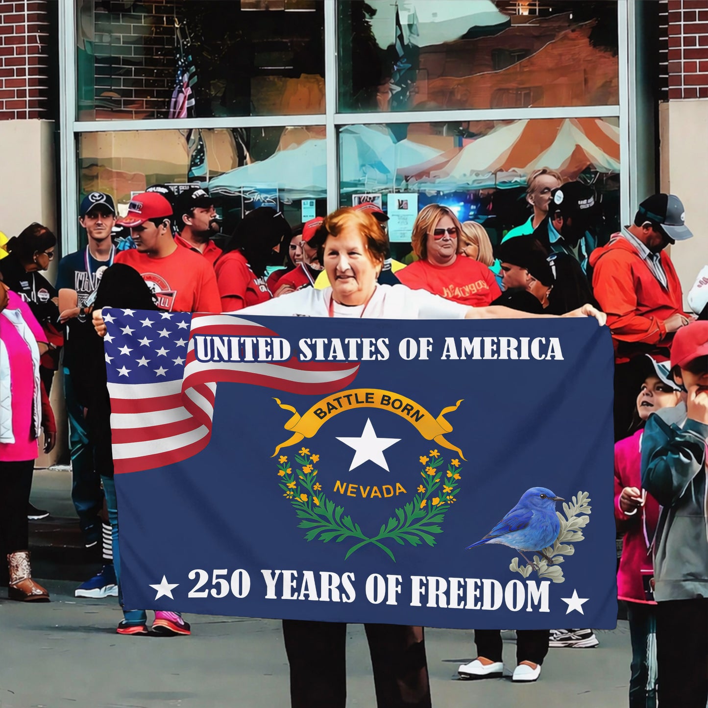 Wyoming Forever West 250 Years of Freedom (1776–2026) - House Flag/Garden Flag