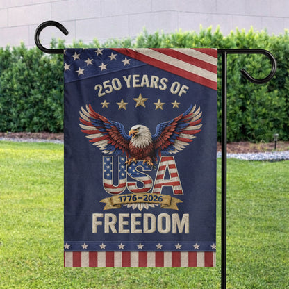 USA 250 Years of Freedom Patriotic Eagle Garden Flag (1776–2026)