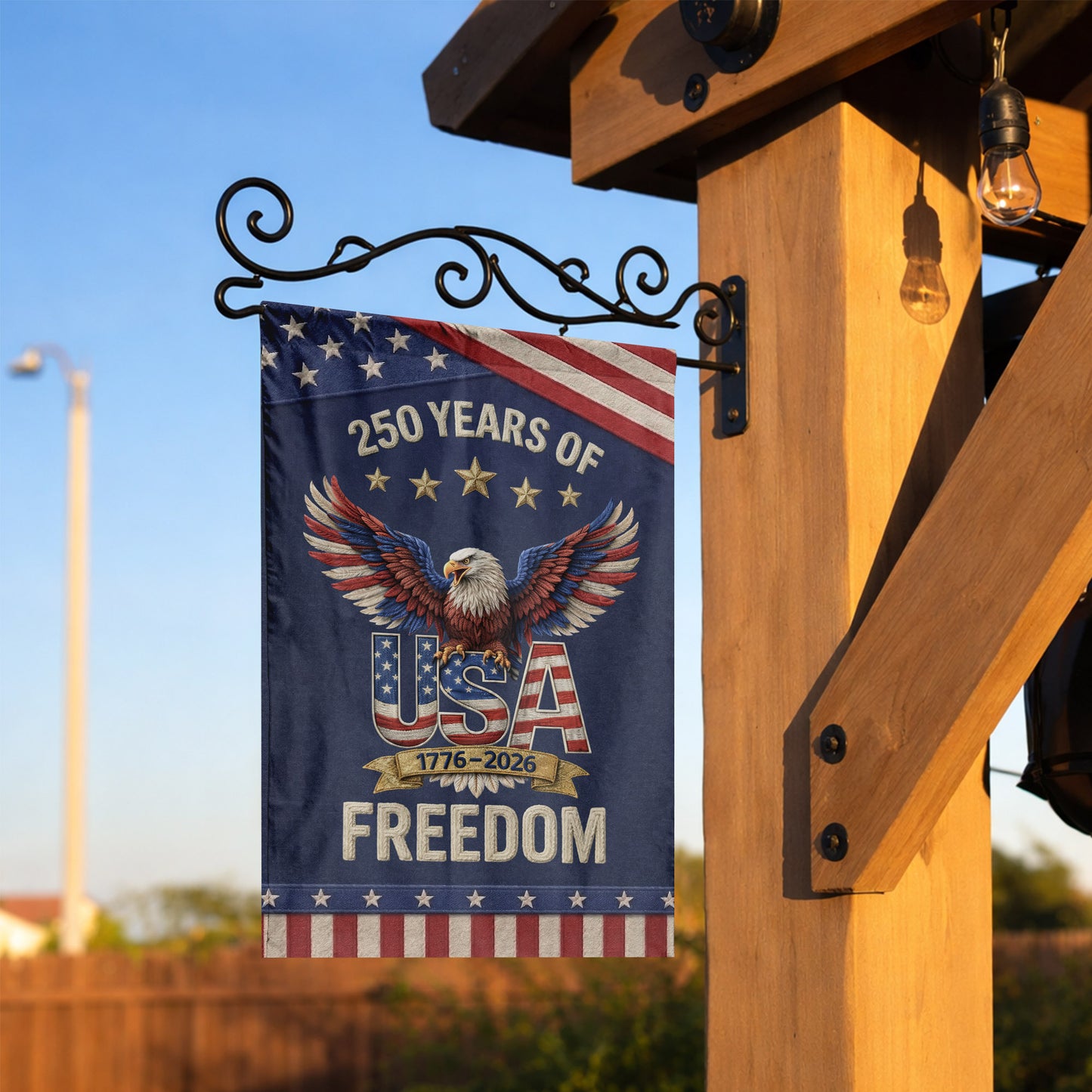 USA 250 Years of Freedom Patriotic Eagle Garden Flag (1776–2026)