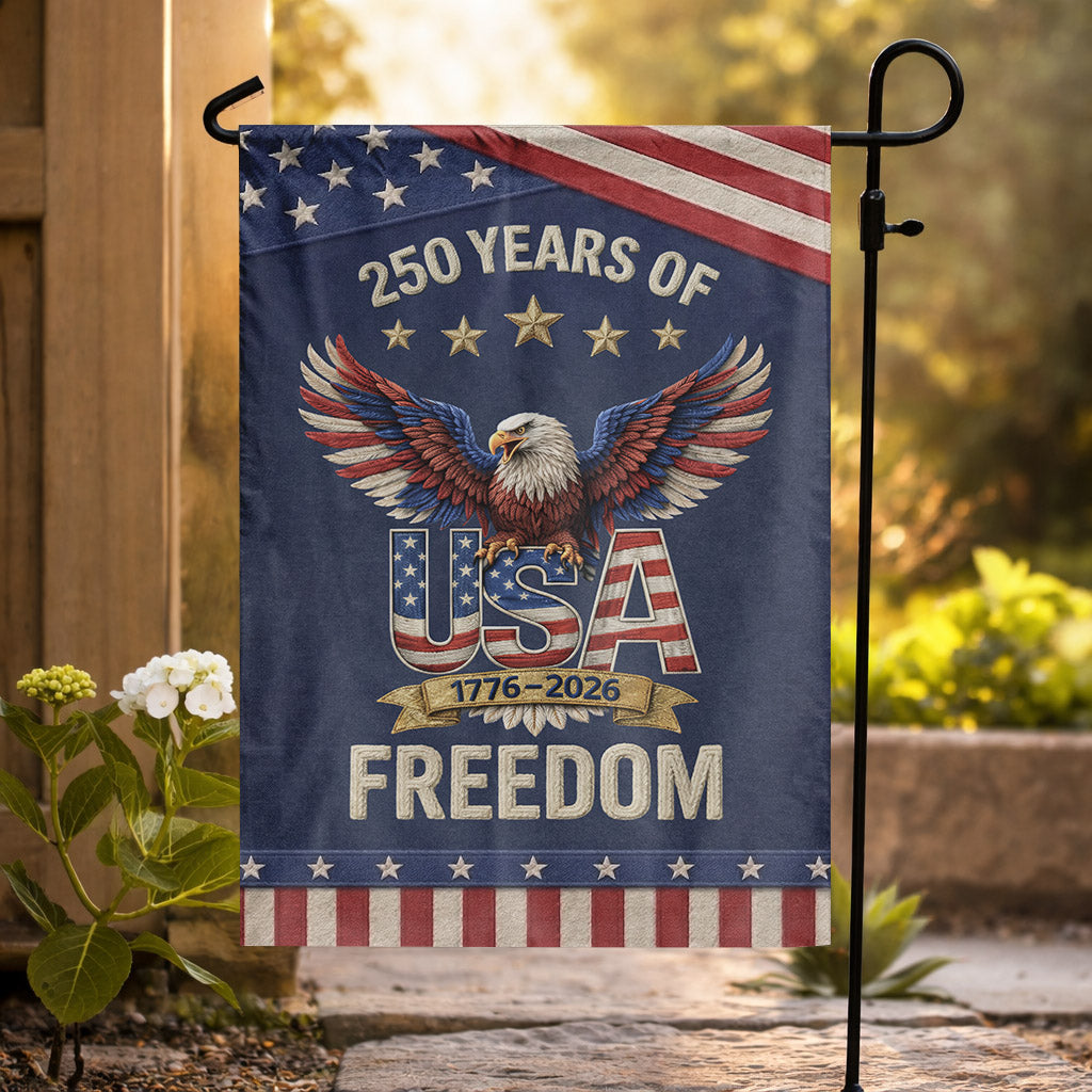 USA 250 Years of Freedom Patriotic Eagle Garden Flag (1776–2026)