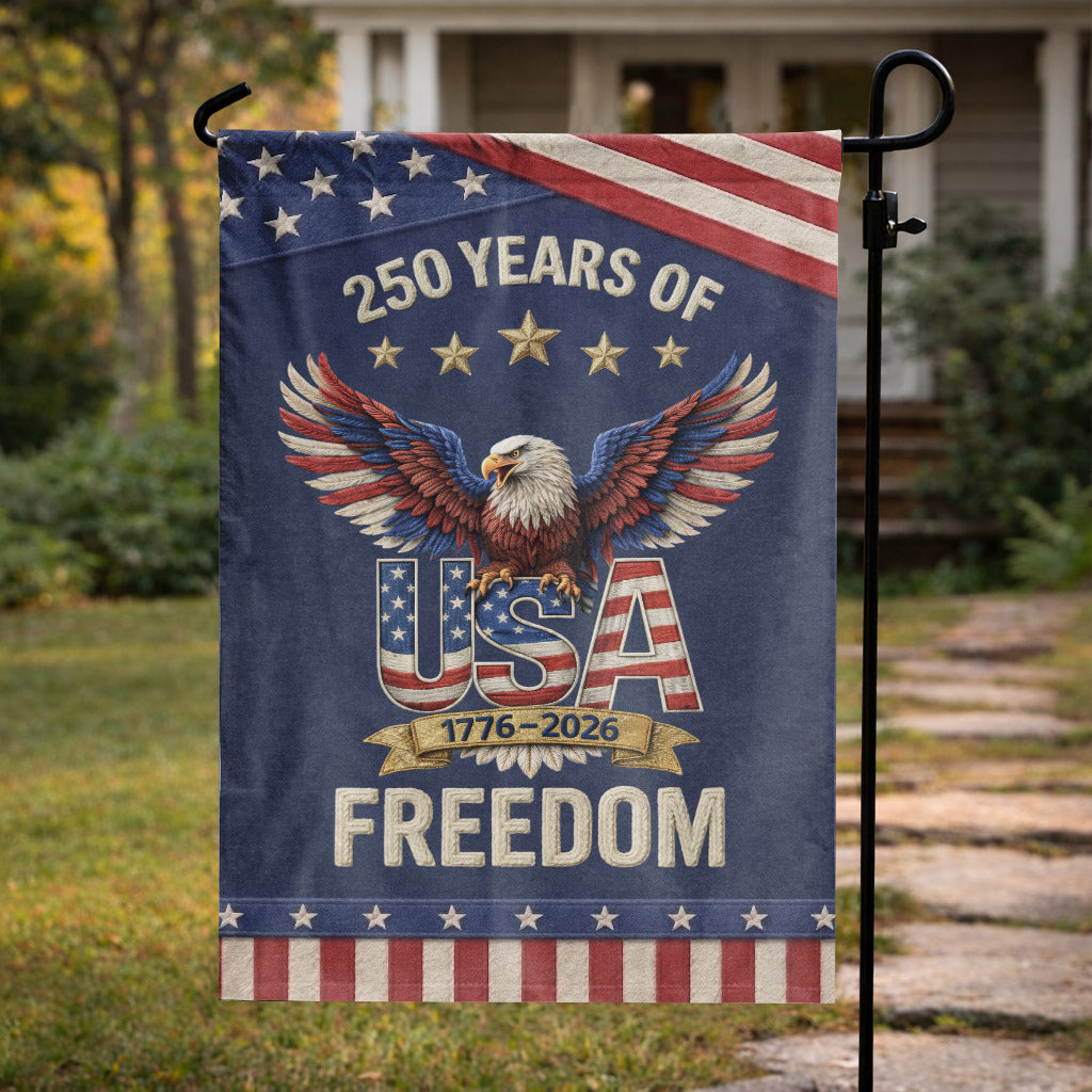USA 250 Years of Freedom Patriotic Eagle Garden Flag (1776–2026)