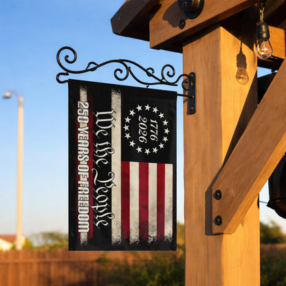Vintage Black USA 250, We The People (1776–2026)- House Flag/Garden Flag