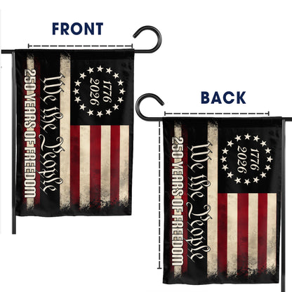 Vintage Black USA 250, We The People (1776–2026)- House Flag/Garden Flag