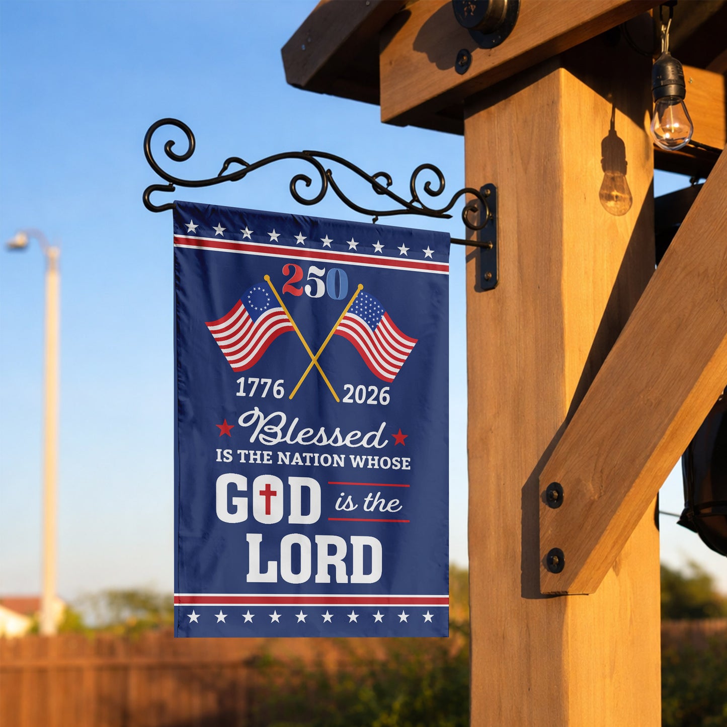 Blessed Is the Nation 250 (1776–2026)- House Flag/Garden Flag