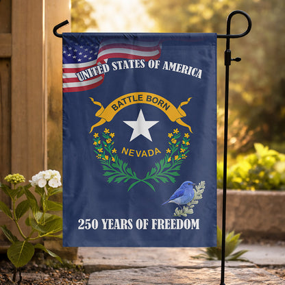Wyoming Forever West 250 Years of Freedom (1776–2026) - House Flag/Garden Flag