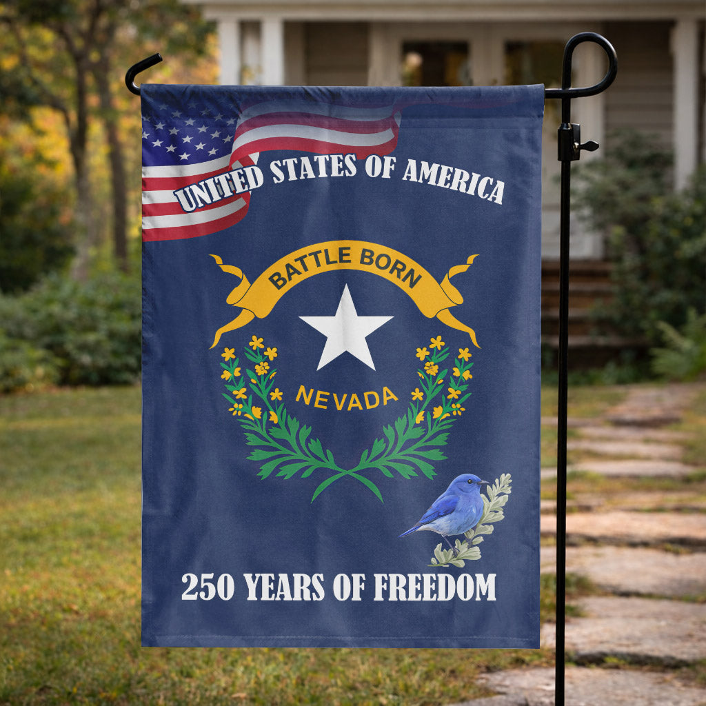 Wyoming Forever West 250 Years of Freedom (1776–2026) - House Flag/Garden Flag