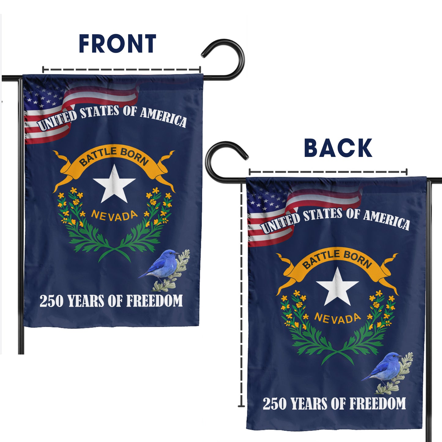 Wyoming Forever West 250 Years of Freedom (1776–2026) - House Flag/Garden Flag