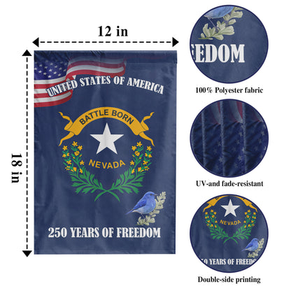 Wyoming Forever West 250 Years of Freedom (1776–2026) - House Flag/Garden Flag