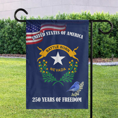 Wyoming Forever West 250 Years of Freedom (1776–2026) - House Flag/Garden Flag
