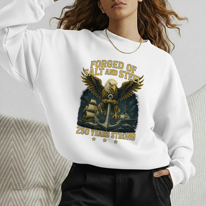 Forged Of Salt And Steel Navy Eagle – America 250th Anniversary – Unisex Tshirt Gildan / Tshirt Comfort / V-neck/ Hoodie / Sweatshirt