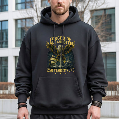 Forged Of Salt And Steel Navy Eagle – America 250th Anniversary – Unisex Tshirt Gildan / Tshirt Comfort / V-neck/ Hoodie / Sweatshirt