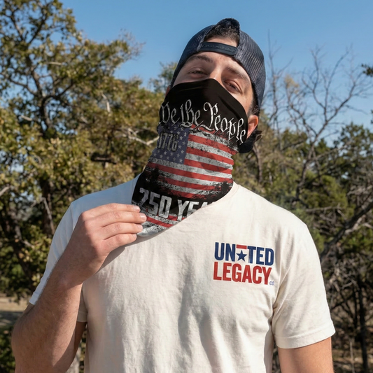 We the People 250 Years USA Flag Bandana Mask