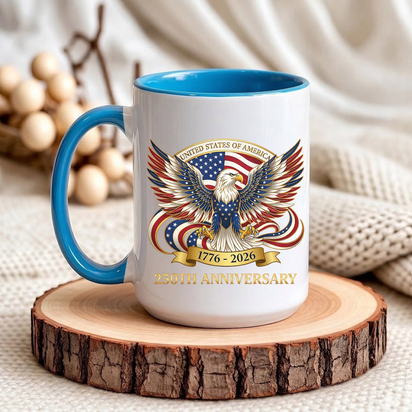 United States of America 250th Anniversary Eagle Crest Coffee Mug