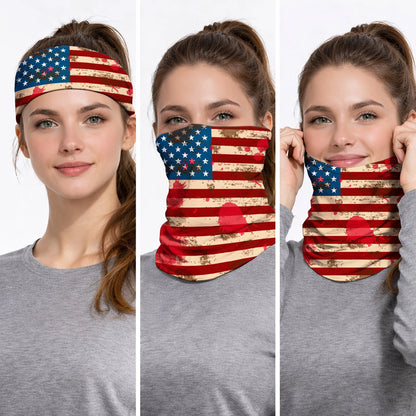 Vintage Distressed USA Flag Bandana Mask